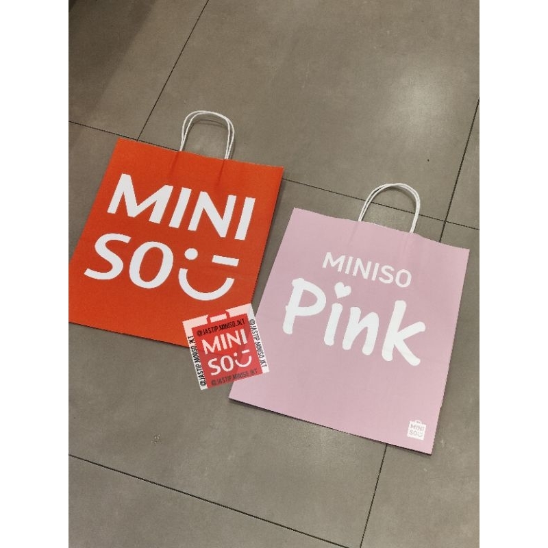 MINISO ถุงกระดาษ / ถุงกระดาษ MINISO (MINISO LAND / PINK / Small / Medium / Large / HARRY POTTER / ON