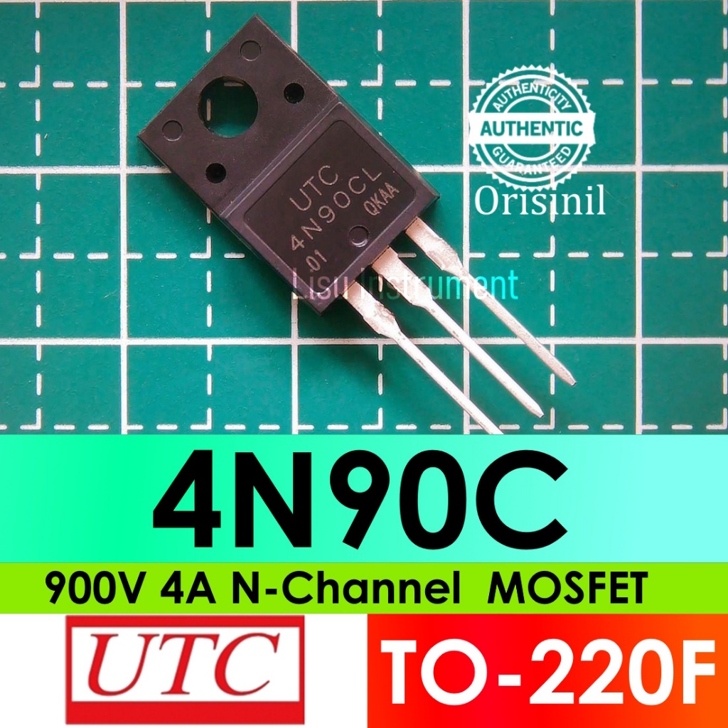4N90C 900V 4A N-Channel Power MOSFET 4N90CL TO-220F UTC เดิม
