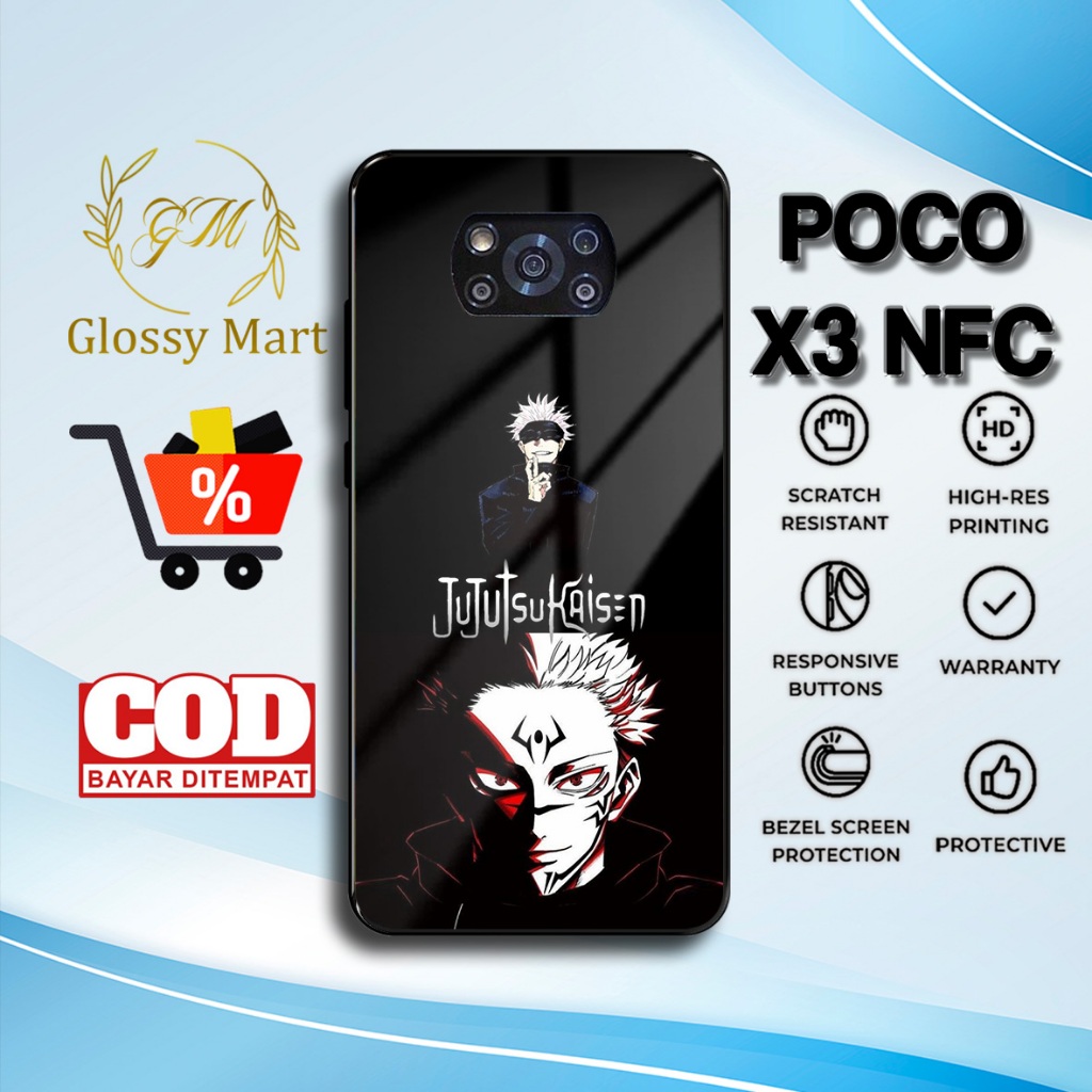 เคส P0C0 X3 NFS ล่าสุด - P0C0 X3 NFS Casing - Jujutsu kaisen Motif - Premium Glossy Hardcase - Softc