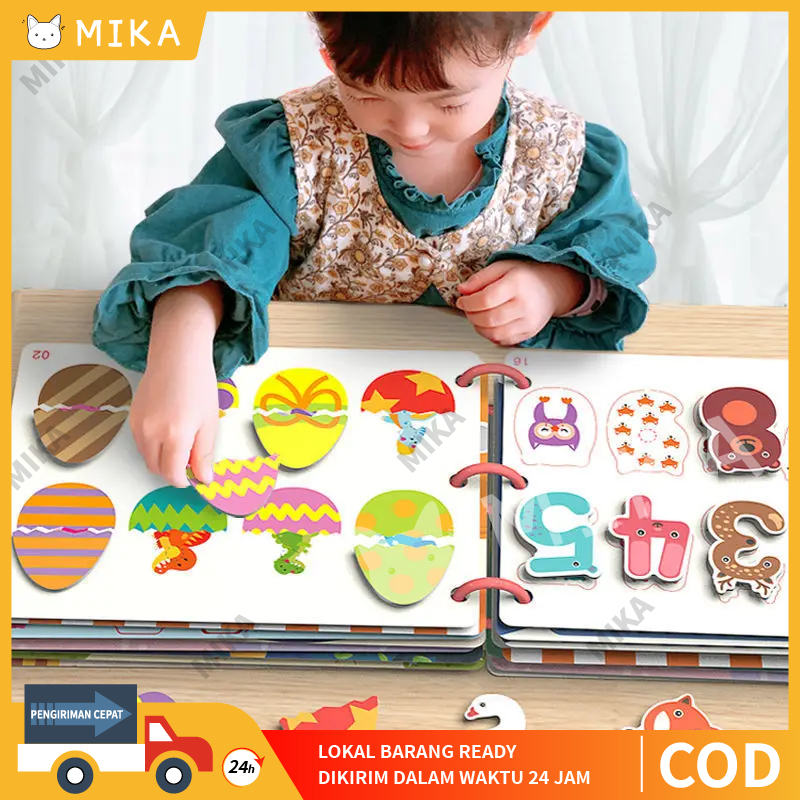 SAYA Montessori ของเล่นหนังสือ Calm Baby Early Education สติกเกอร์ Hook & Circle Sensory เกม Paroki 