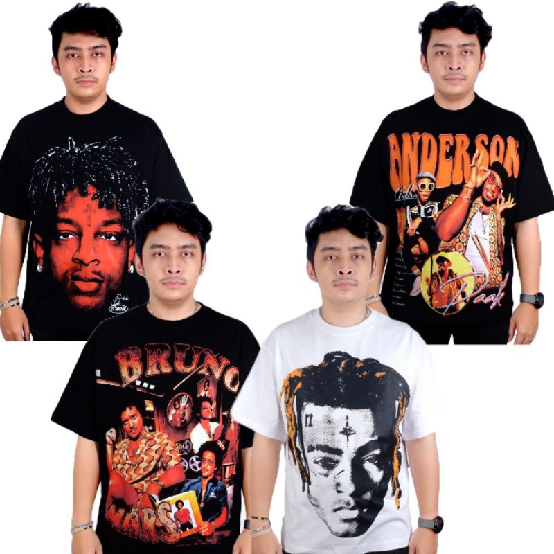 RAPPER BOOTLEG เสื้อยืด TENTACION เสื้อยืด ANDERSON PAAK เสื้อยืด BRUNO MARS เสื้อยืด 21 SAVAGE เสื้