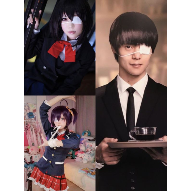 MATA [ YUKA SHOPPU ] ผ้าปิดตา ผ้าปิดตา คอสเพลย์ eyepacth rikka takanashi misaki mei ken kaneki