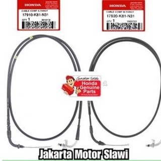 17910-K81-N31 17920-K81-N31 สายคันเร่งบนและล่าง beat street K81 scoooy fi esp led ori honda