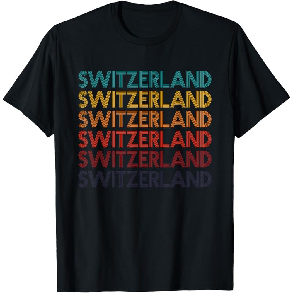 เสื้อยืดของที่ระลึกสวิสพร้อมหลายรุ่น - เสื้อของที่ระลึก Swiss Zurich Europe Batch 1