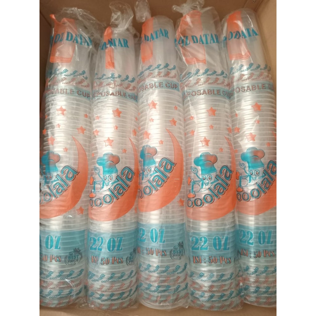 OooLALA แก้วพลาสติกชาเย็นจัมโบ้ 22 ออนซ์ 7 กรัม