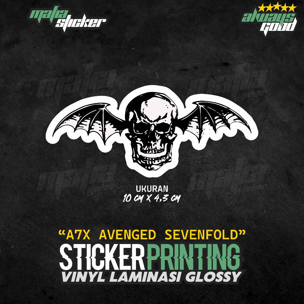 A7X AVENGED SEVENFOLD PRINT CUT STICKER