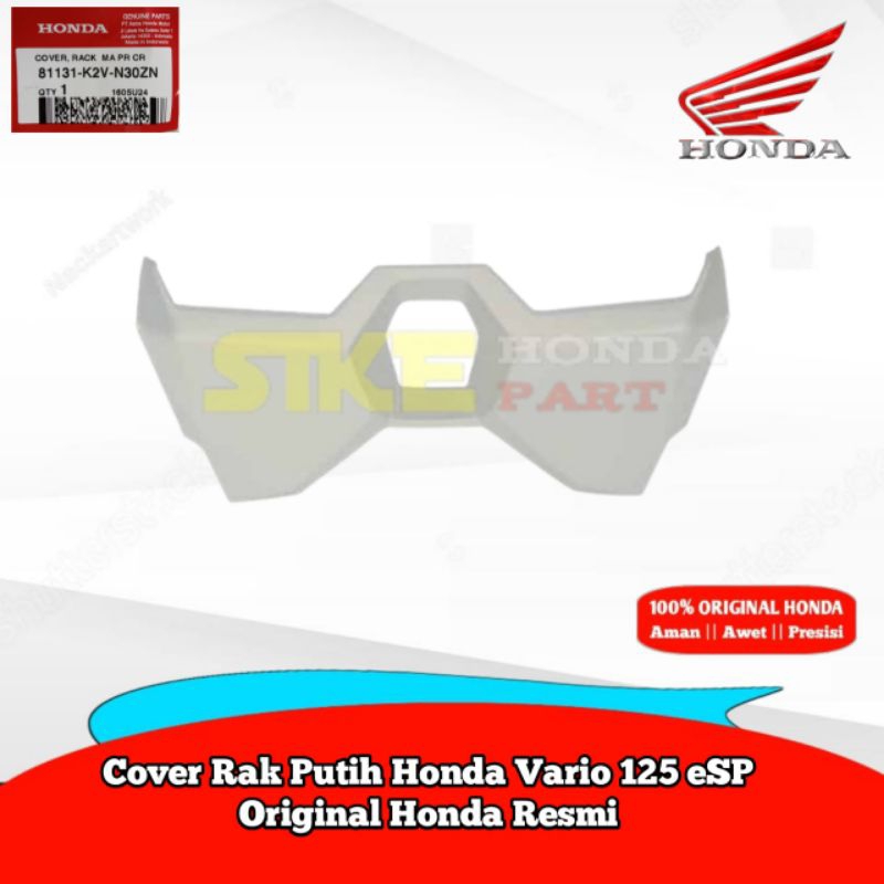 81131-K2V-N30ZN ฝาครอบชั้นวางสีขาว Honda Vario 125 eSP Original Honda Official
