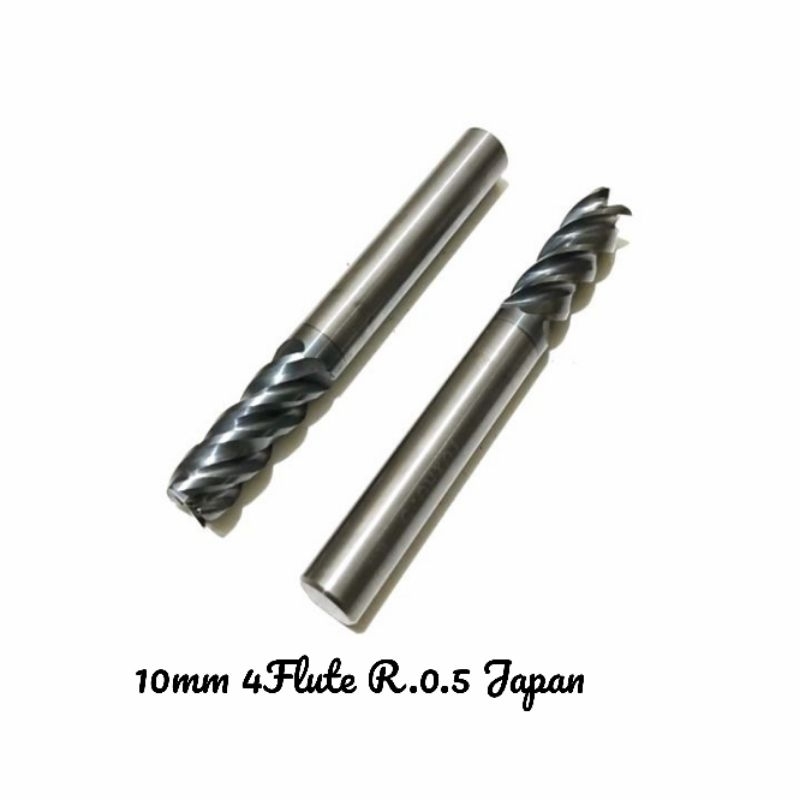 Endmill 10MM R0.5 4Flute Japan. ดอกเอ็นมิลล์อลูมิเนียมพิเศษ 10 มม. 3 ชั้น ดอกเอ็นมิลล์ 10MM