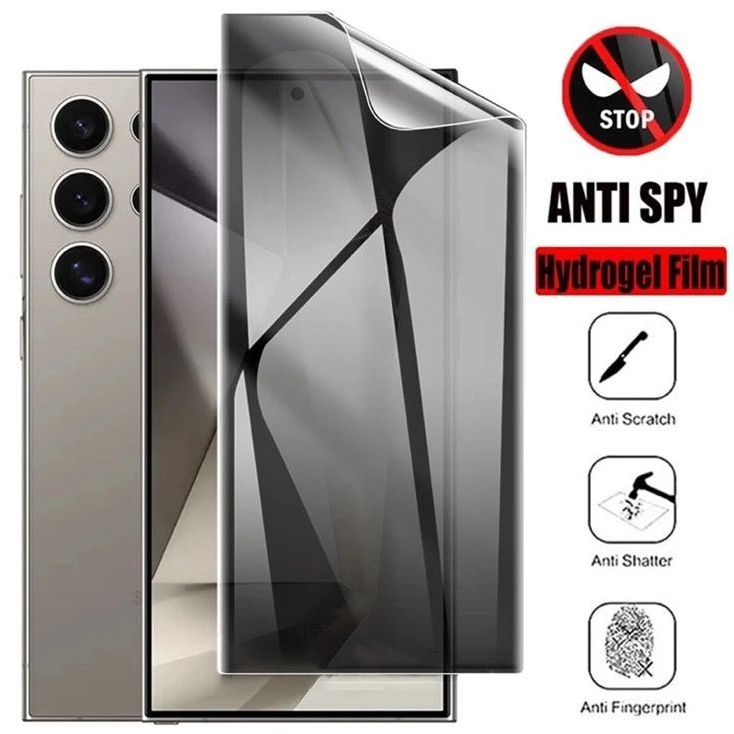 HANS- Hydrogel Black Jelly ANTI SPY PRIVACY+MATTE Samsung S25+ Ultra S24 S23 S23+ S23FE S23ULTRA S22