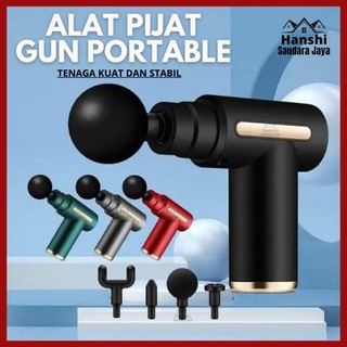 Alat pijat elektrik Massager Gun pijat getar elektrik 4 in 1 Fasia Muscle Alat Terapi Relaksasi Otot