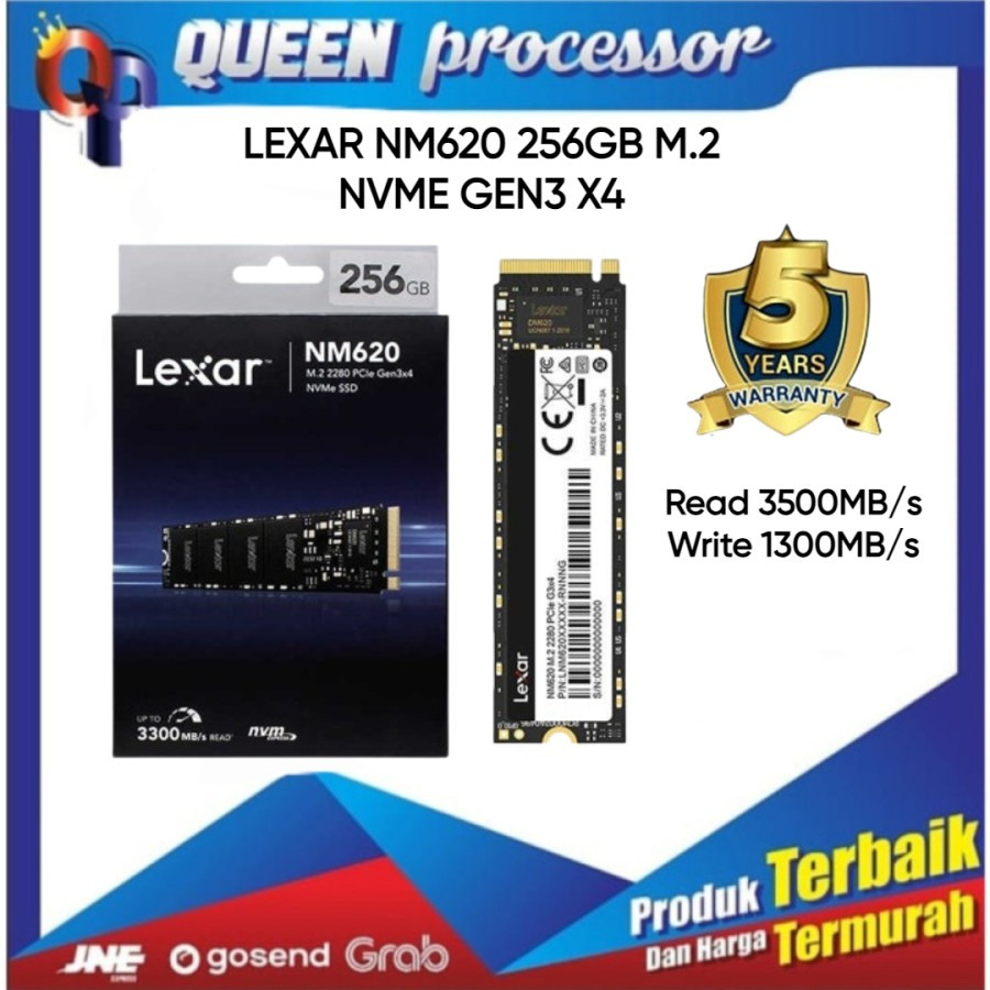 Ssd LEXAR NM620 256GB M.2 NVME Pcie Gen3x4