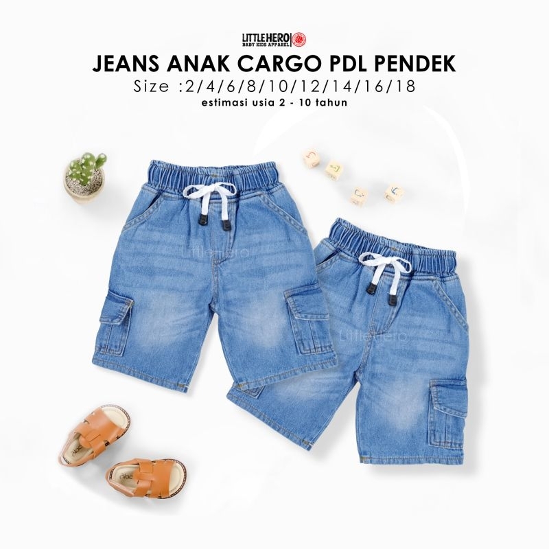 CHILDRENS JEANS CARGO DPL SHORTS BY LH NT555 5-8 ปี BOYS SHORTS NICE SHORTS BOYS SHORTS SHORTS SHORT