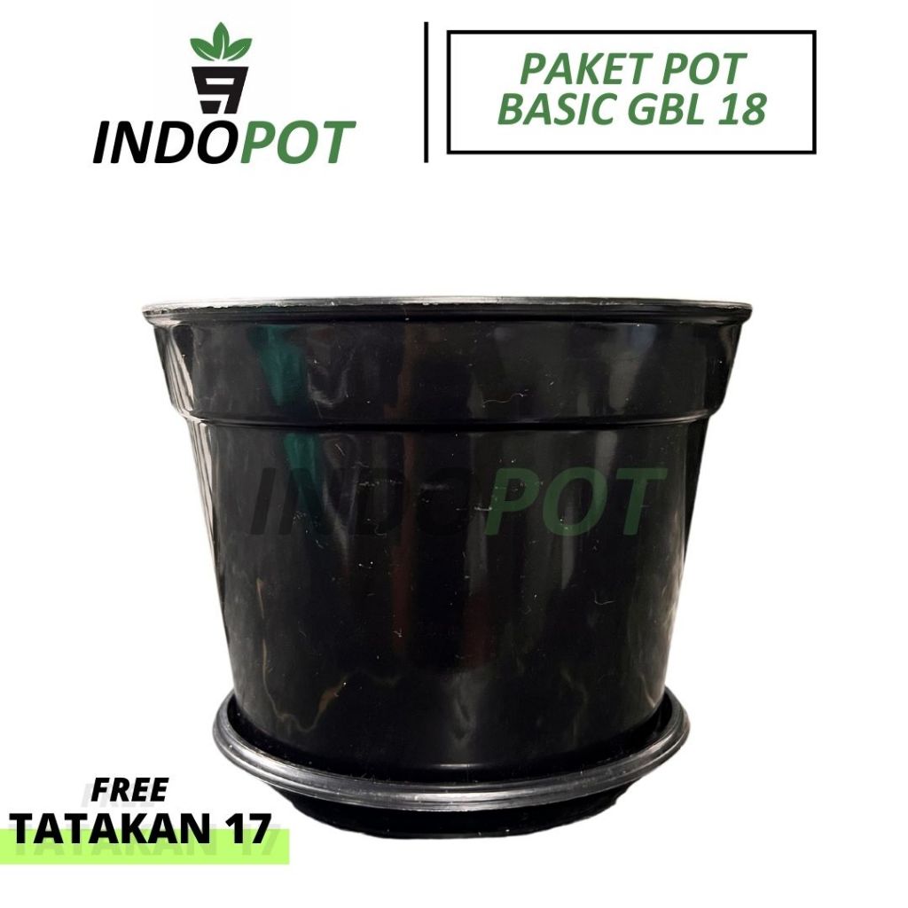 GBL 18 แพ็คเกจหม้อ + ที่รองแก้ว GBL 17 สีดําพื้นฐาน วัสดุพลาสติกหนาพิเศษ