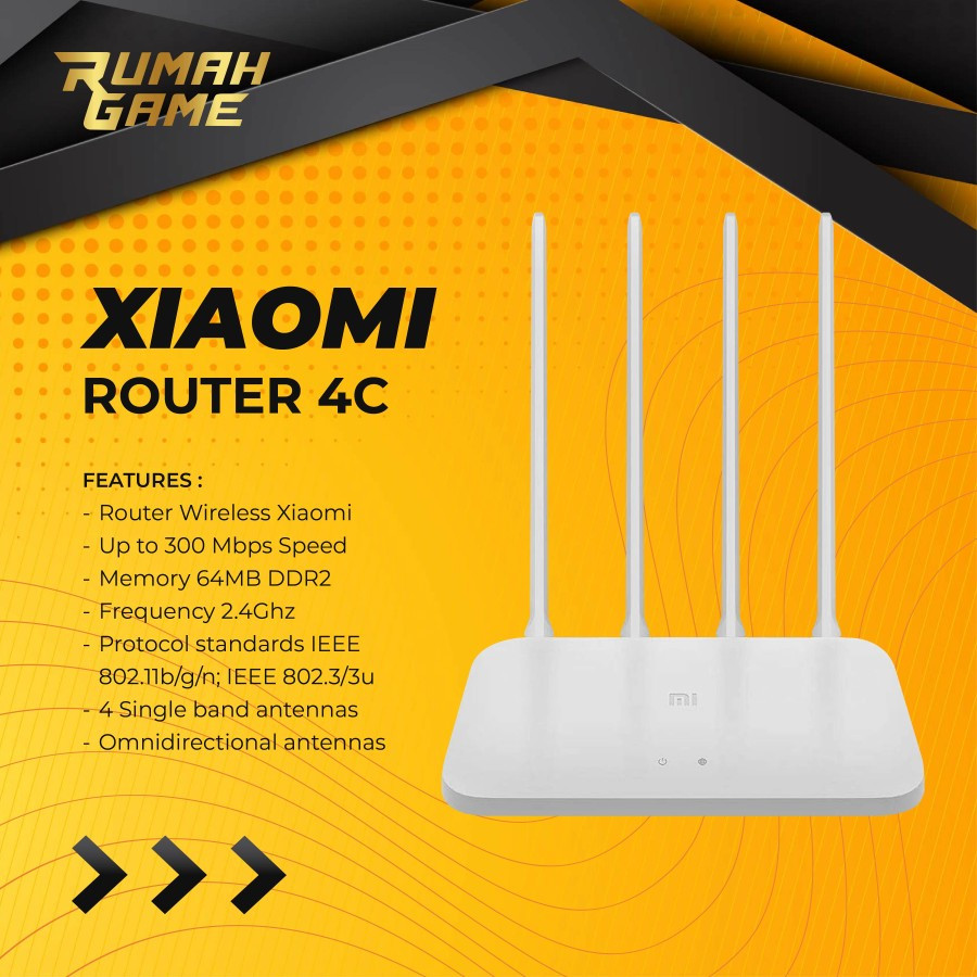 XIAOMI MI ROUTER 4C WIFI 4 การรับประกันอย่างเป็นทางการของ XIAOMI INDONESIA TAM