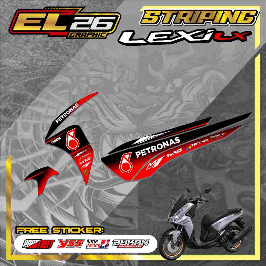 264 สติ๊กเกอร์แถบ YAMAHA LEXI LX 155 - สติ๊กเกอร์ YAMAHA LEXI LX 155 PETRONAS MOTIF