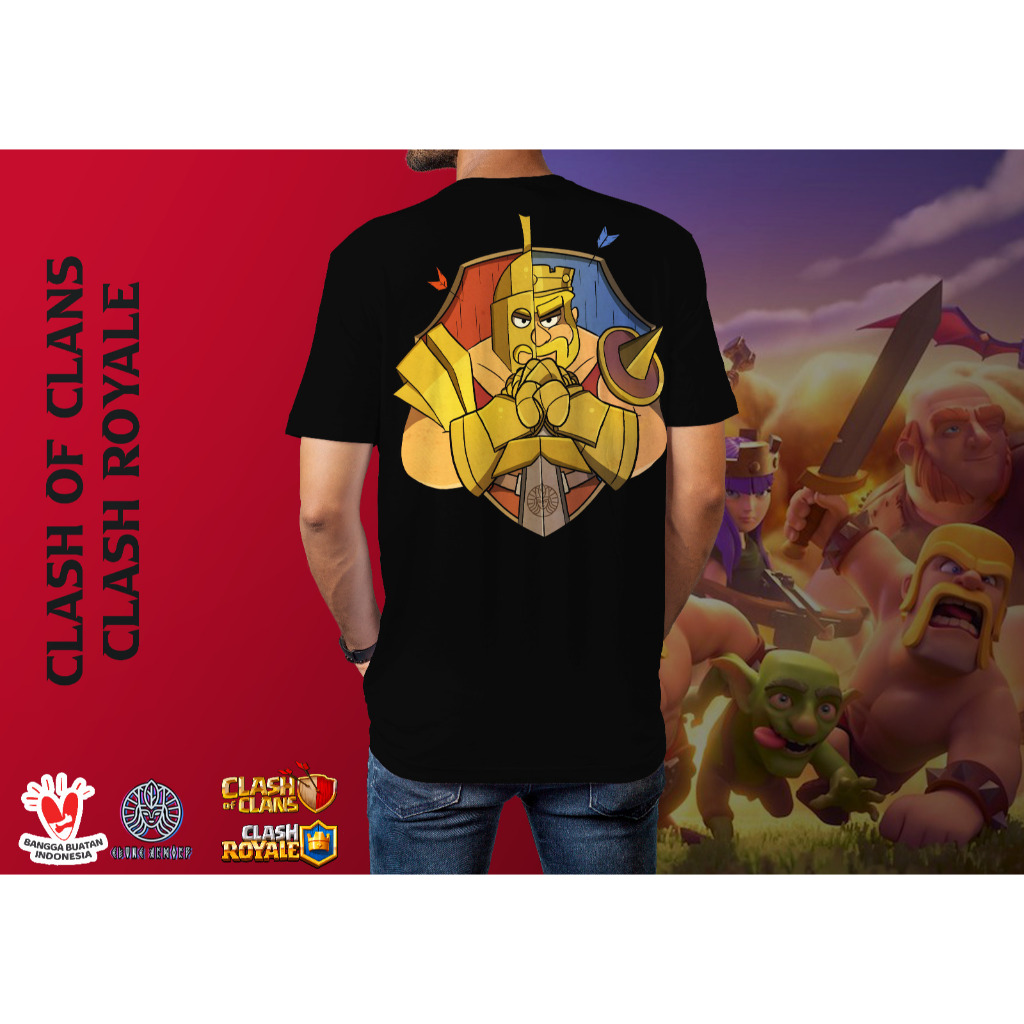 เสื้อยืด Clash of Clans Clash Royale Barbarian King Gladiator