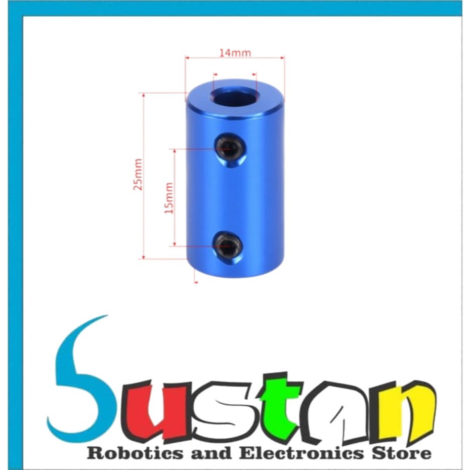 BLUE SHAFT 5X5MM COUPLER ไดรฟ์อลูมิเนียมเพลา 5X5 MM สําหรับ STEPPER