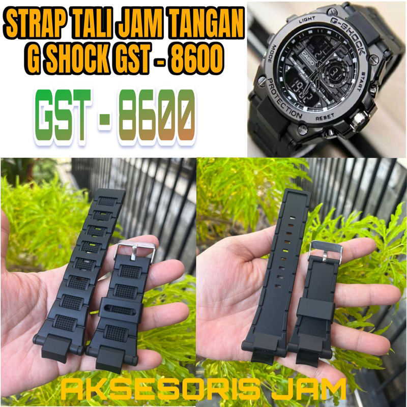 Replacement Strap Mens Watch Strap G Shock GST-8600 Metal Full Black GST8600 GST8600