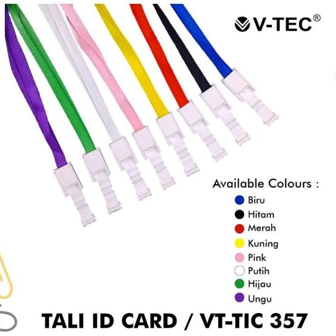 GANTUNGAN (12 ชิ้น) V-TEC VT-TIC 357 ID CARD HANGER STRAP - LANYARD