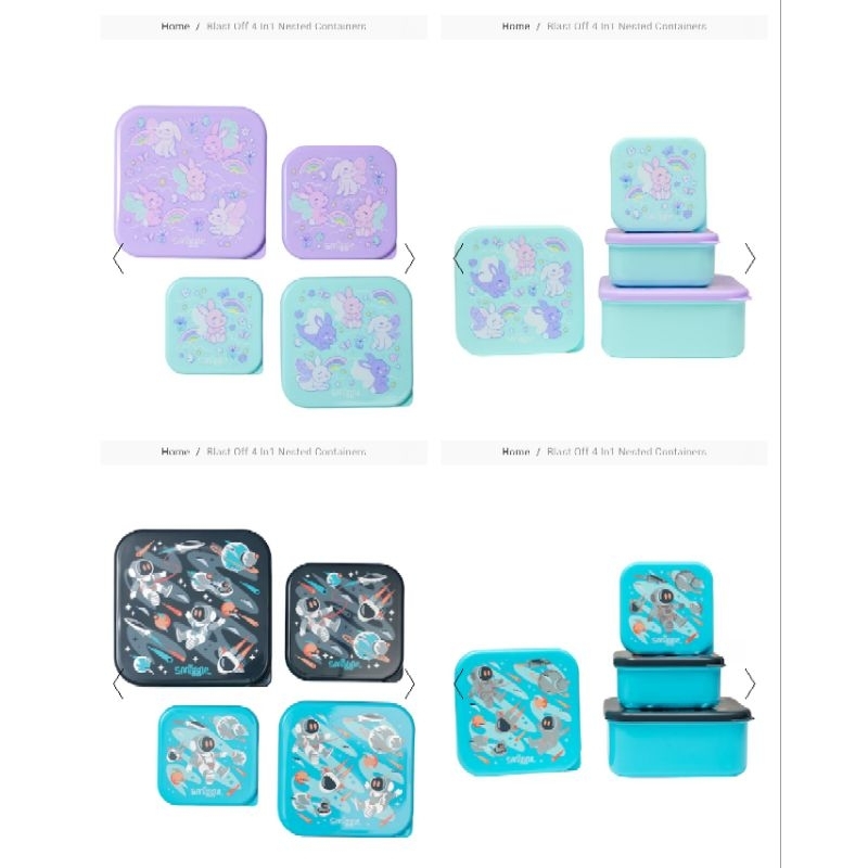 SMIGGLE BLAST CONTAINER 4 in 1 ORIGINAL/Smiggle CHILDRENS LUNCH BOX