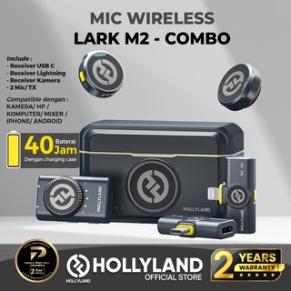 Hollyland Lark M2 Mic Wireless Kamera/ Handphone/ Mixer With Charging Case