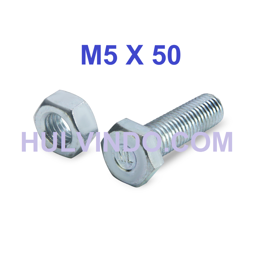 สายฟ้าขาว HEX NUT M5 X 50