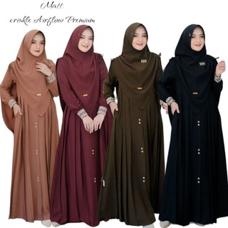 PROMO GAMIS TERBARU MAWA'DAH SYAR'I  SET HIJAB BERGO | BAHAN CRINKLE AIRFLOW PREMIUM | SIZE  M L XL XXL | BUSUI FRIENDLY | WANITA KEKINIAN GAMIS RENDA MURAH 2023