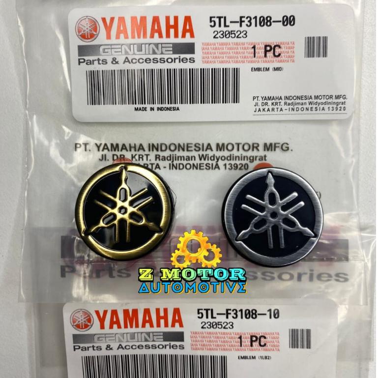 3 ซม. 3D RAISED YAMAHA โลโก้ EMBLEM, CHEST SHIELD, ด้านหน้าขาผูก, MIO SPORTY | SMILE SMILE SMILE SMI