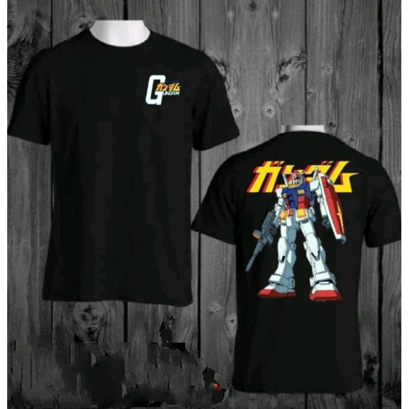 Gundam Ariel Noah Original Cotton Combed 24s Jetblack เสื้อยืดนุ่มพิเศษ