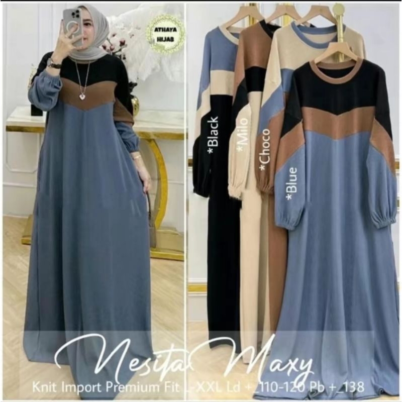 Gamis NESITA CRINKLE AIRFLOW LD 110//ผู้หญิง GAMIS พร้อม AORFLOW CRINKLE LAYER//Current KRINGKEL WOMENS GAMIS