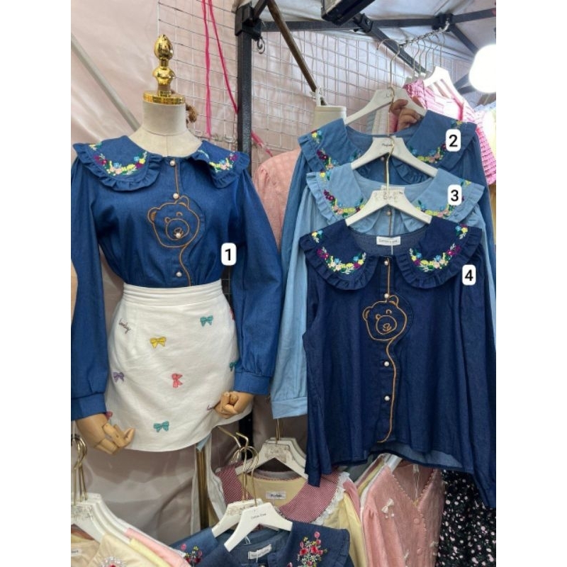 KEMEJA Plailada Cotton Store Ann Shop Top เสื้อปกกะลาสี - เสื้อ Katbol นําเข้ากรุงเทพ