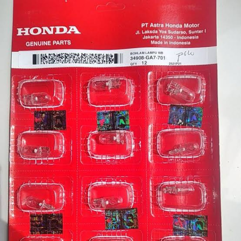 34908-GA7-701 12V 3.4W Dusk City หลอดไฟ ราคาหน่วย