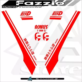 STRIPING INITIAL D/STRIPING FAZIO/PZ.421/สติ๊กเกอร์ญี่ปุ่น/MOTORCYCLE STRIPING/SIMPLE FAZIO สติ๊กเกอร์/EMMLEM