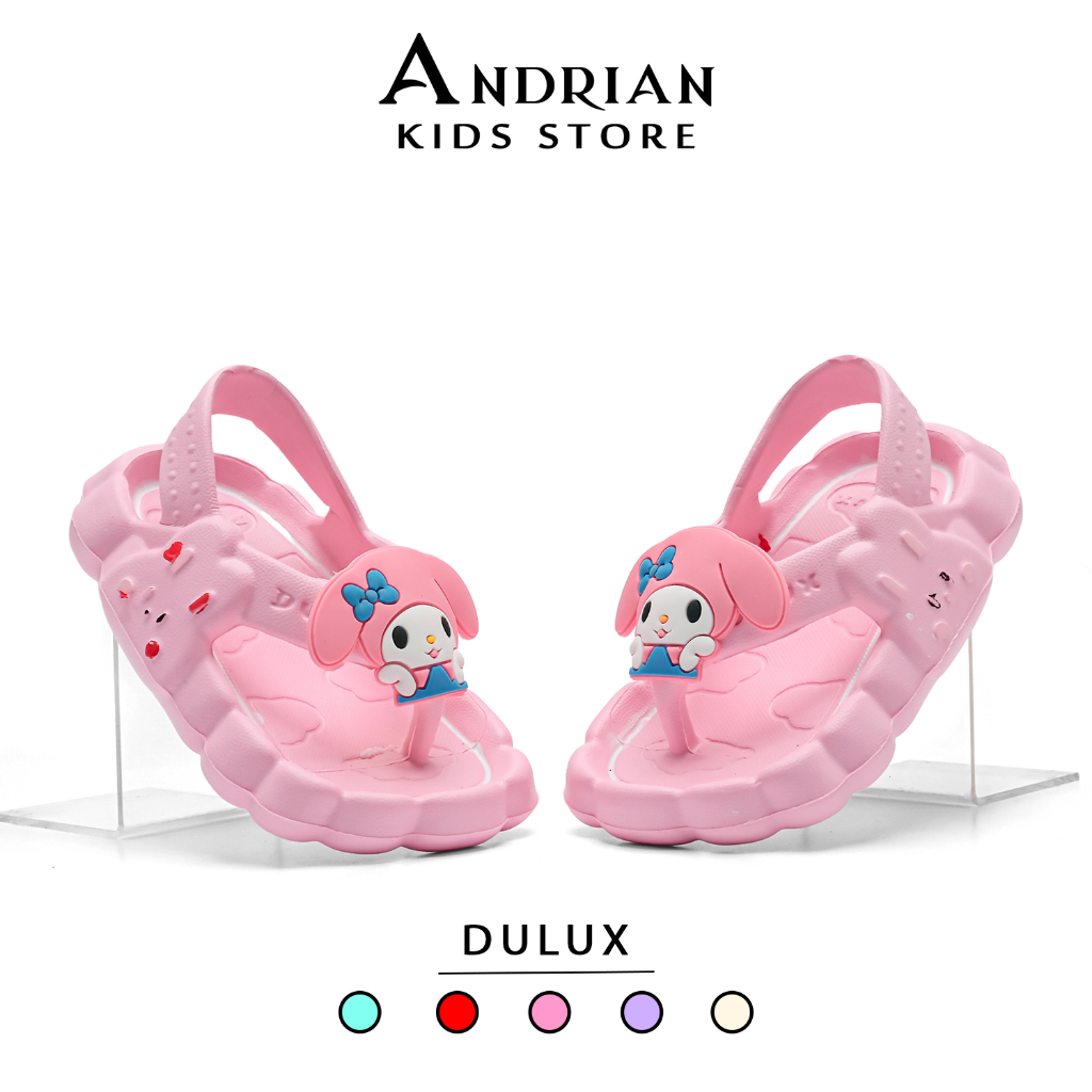 NEW Andrian - รองเท้าแตะเด็กผู้หญิง KUROMI MELODI Dulux 1-3 Years