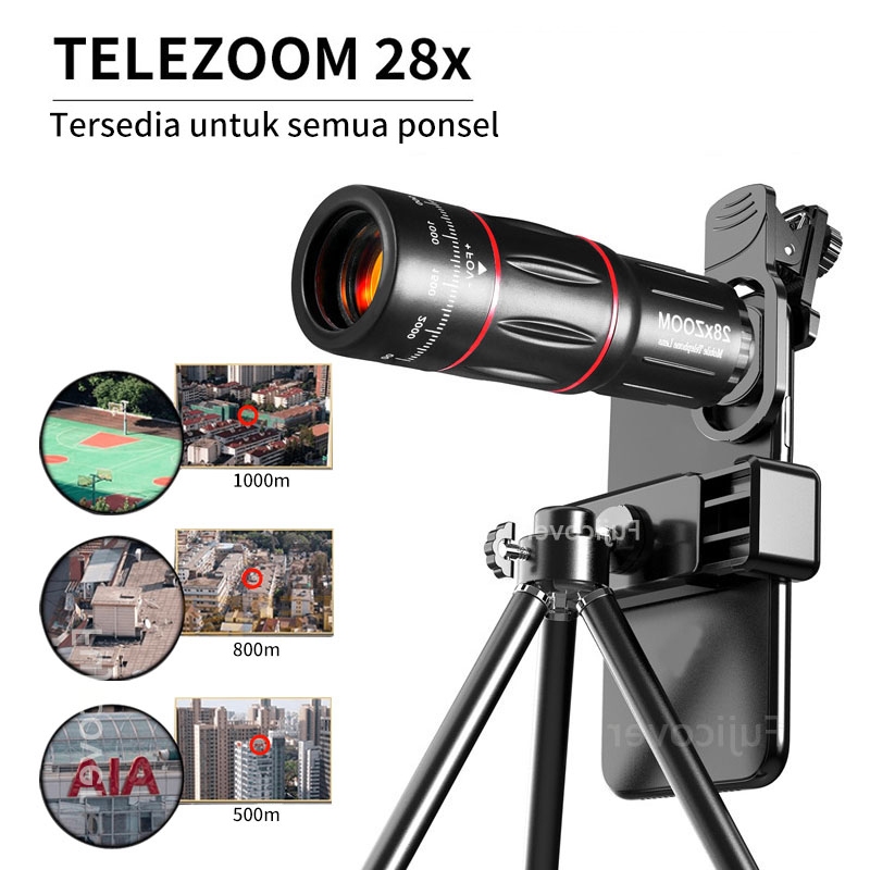 เลนส์ HP apexel 28X ซูม Tele 1000 เมตร โทรศัพท์มือถือสากล กล้อง apexel โทรศัพท์มือถือ Telezoom เลนส์ 18x25 apexel