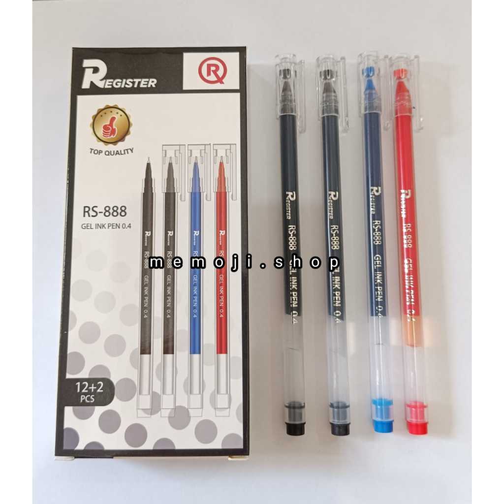 RS-888 ปากกาเจลลงทะเบียน 0.4 มม. (โบนัส 12 ชิ้น 2 ชิ้น)