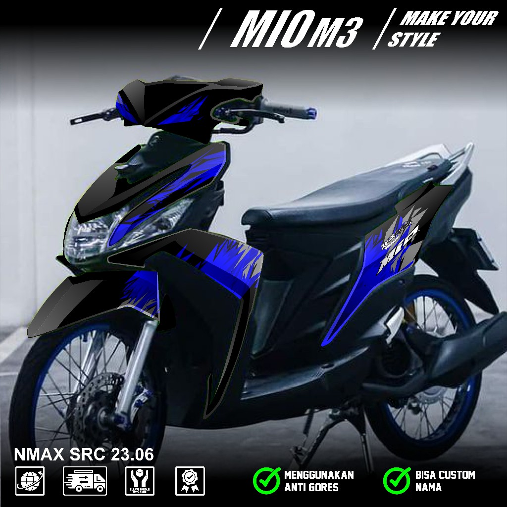 สติ๊กเกอร์รูปลอก Full Body Yamaha Mio M3 125 Fi สติกเกอร์รูปลอก Mio Z Mio M3 125 Racing ล่าสุด SRC 2