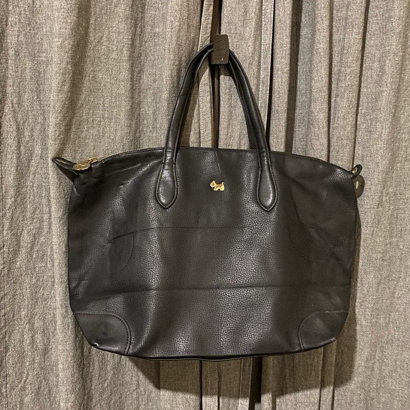 Hitam Agatha กระเป๋าแฟชั่นหนังแท้ Smooth Black Thrifting/Preloved