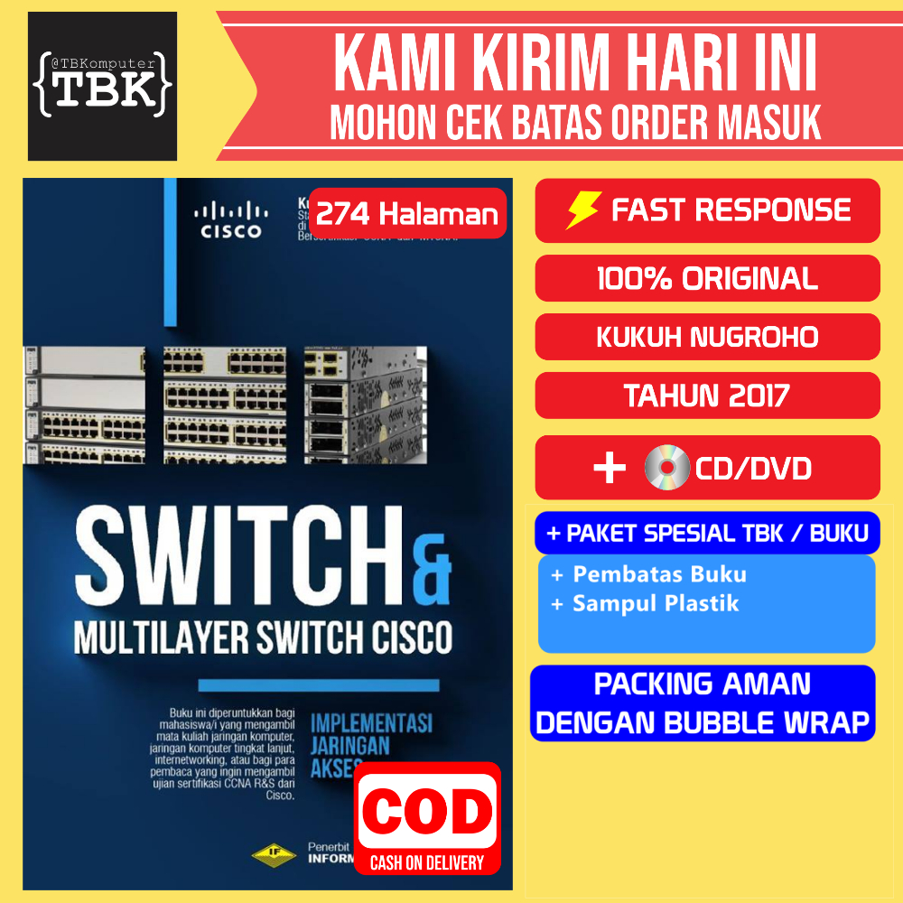 หนังสือ SWITCH และ MULTILAYER SWITCH CISCO KUKUH NUGROHO