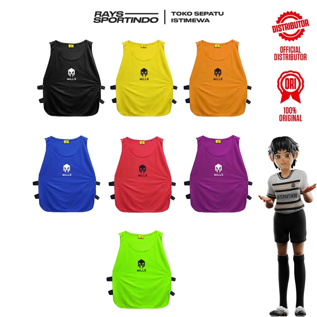 MILLS SOCCER BIBS VEST 7 สี