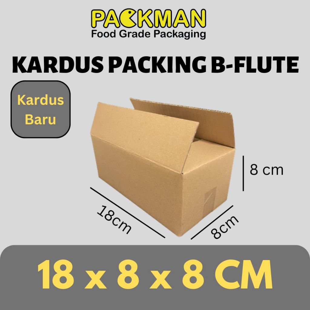 CARDBOARD PACKING 18x8x8 cm / CORUCATED B-FLUTE CARDBOARD BOX / ONLINE PACKING