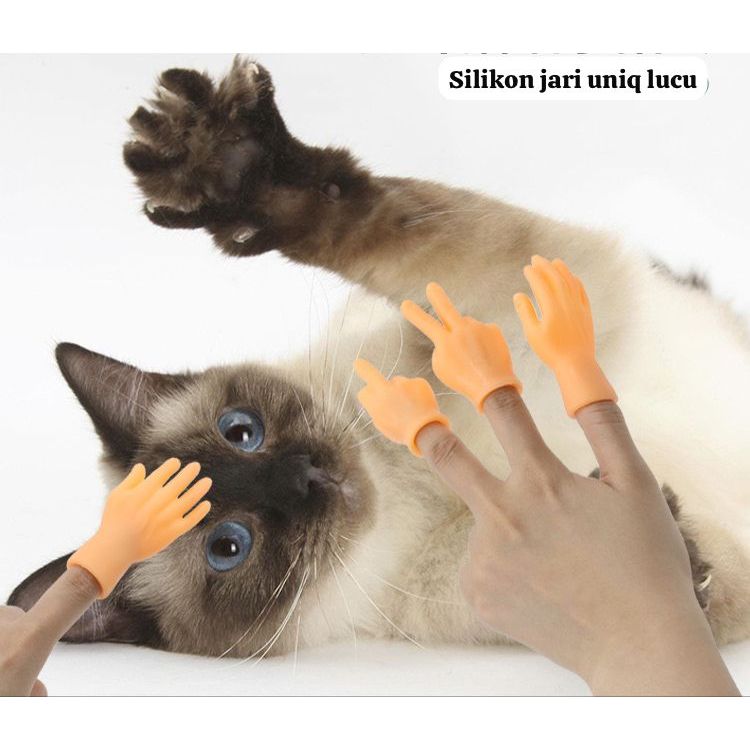 น่ารัก HANDMADE MINI SILICONE FINGER CAT ของเล่น TIKTOK VIRAL 6 MOTIFS STRESS RELIEF FINGER ของเล่น