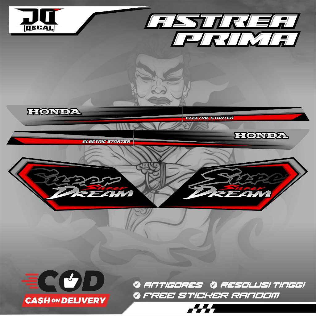 HONDA ASTREA PRIMA STAR SUPER DREAM THAILAND VIETNAM K4 สติ๊กเกอร์หลากหลายแถบ