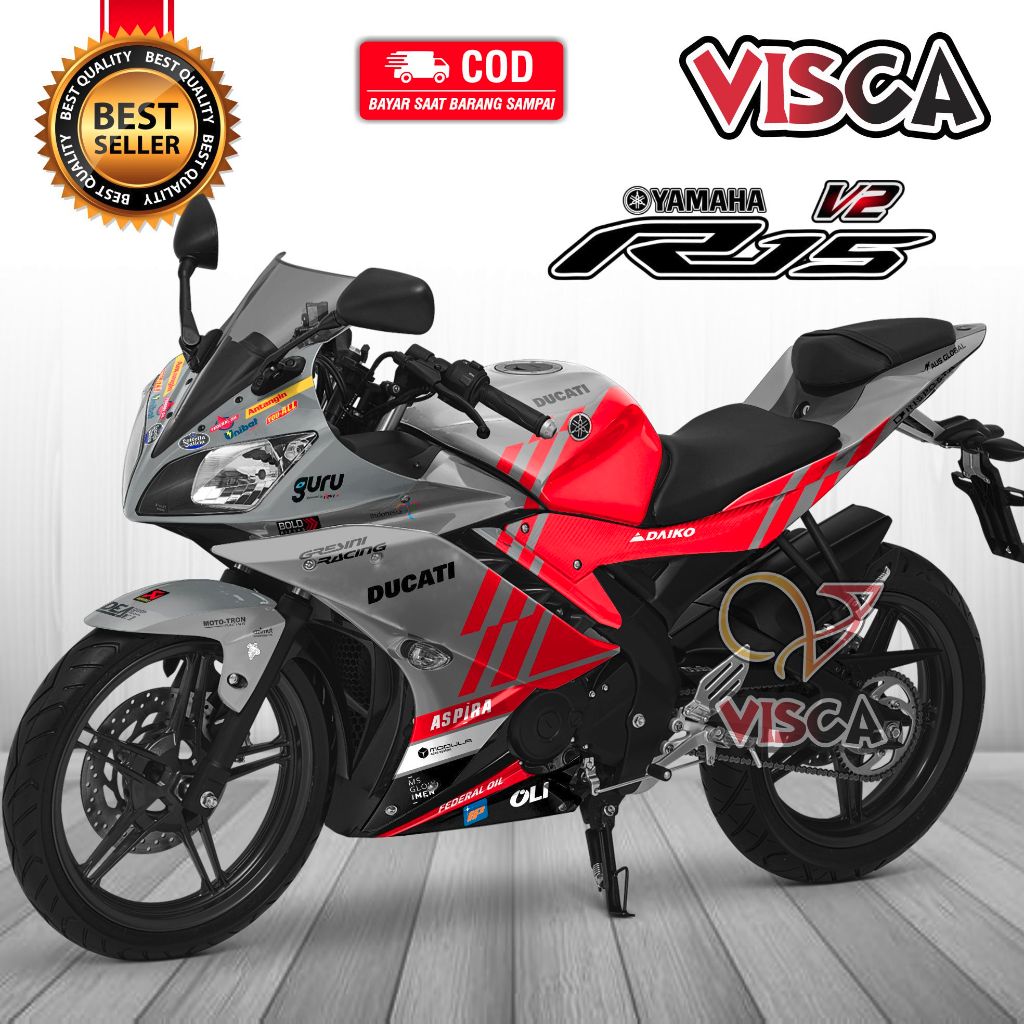 Decal R15 V2 Full Body Decal R15 V2 สติกเกอร์ R15 V2 Full Body Cool Striping R15 V2 โฮโลแกรมรูปลอก V