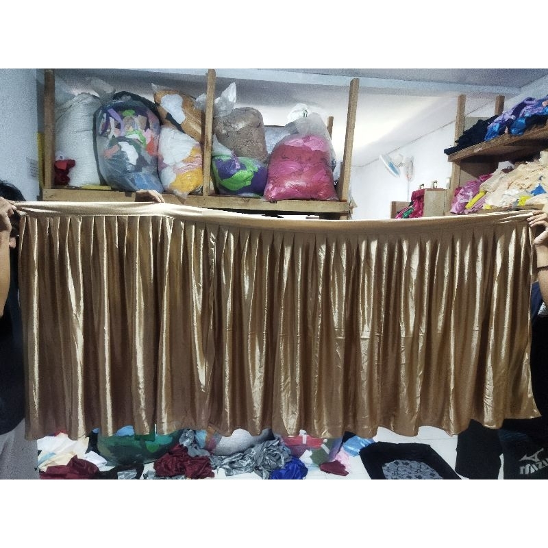 TABLE DECORTATION / TABLE SCRITING 80cm x 650cm TABLE SKIRT WITH TASSEL TABLE MADE จาก FILAMIN FABRI