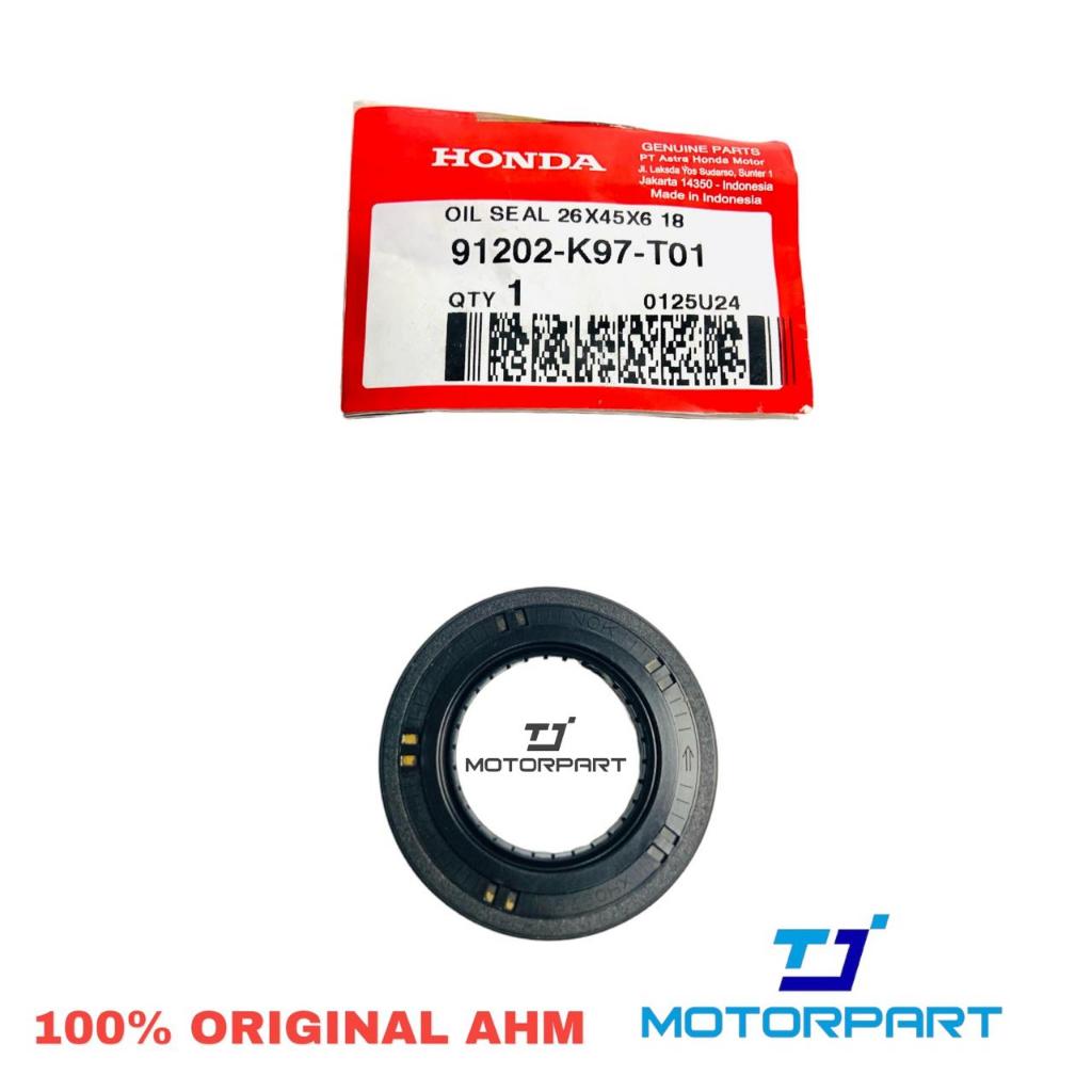 91202-K97-T01 ซีลเพลาข้อเหวี่ยงซ้าย Adv 150, Pcx 150, Stylo 160, Vario 160 AHM ของแท้ 100%