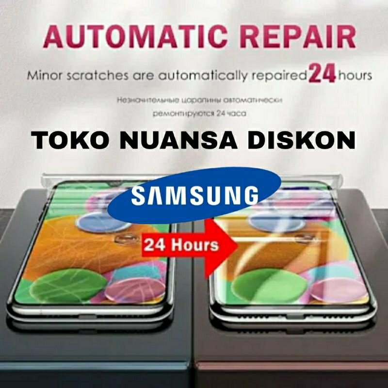 LAYAR HP ANTI-SCRATCH HYDROGEL AUTO REPAIR SCREEN SAMSUNG J2 J3 J5 J7 S6 EDGE S7 S8+ S9+ S10E+ S21+ 