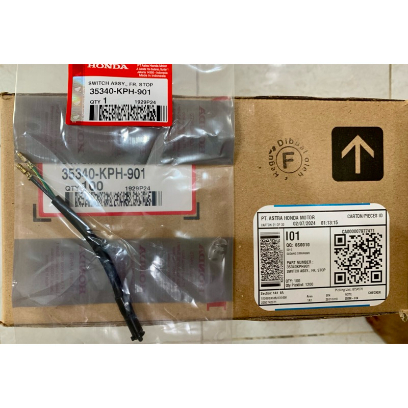 Honada BeAT eSP สวิตช์เบรกหลัง, Original Honda AM, 35340-KPH-901