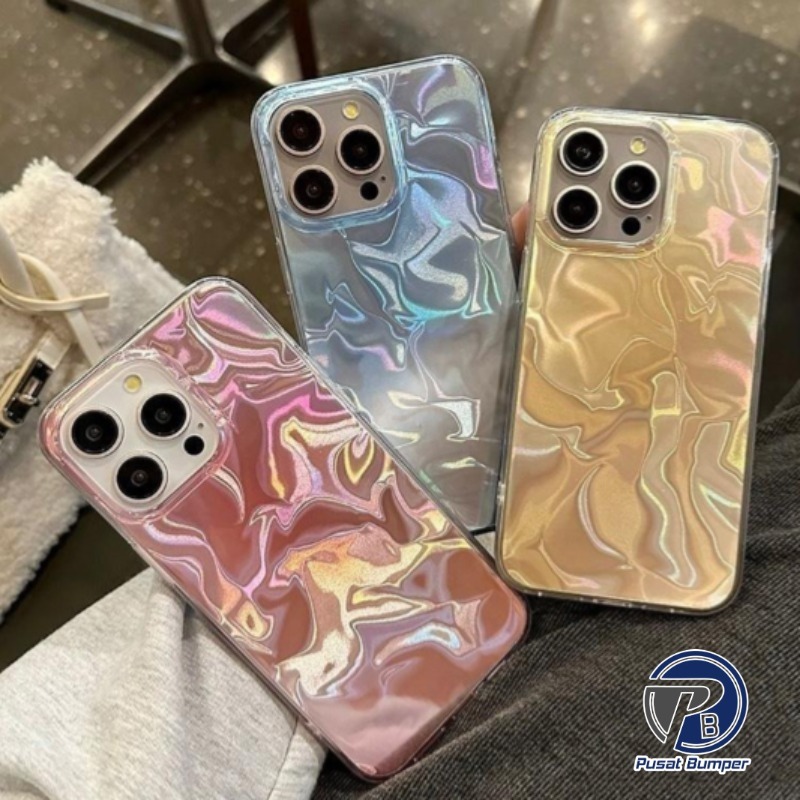 Ss940 ใหม่ Waterry Textured Ripple Case Gradient Hardcase ปลอก Hp ใช้งานร่วมกับสําหรับ VIVO V60 Y400