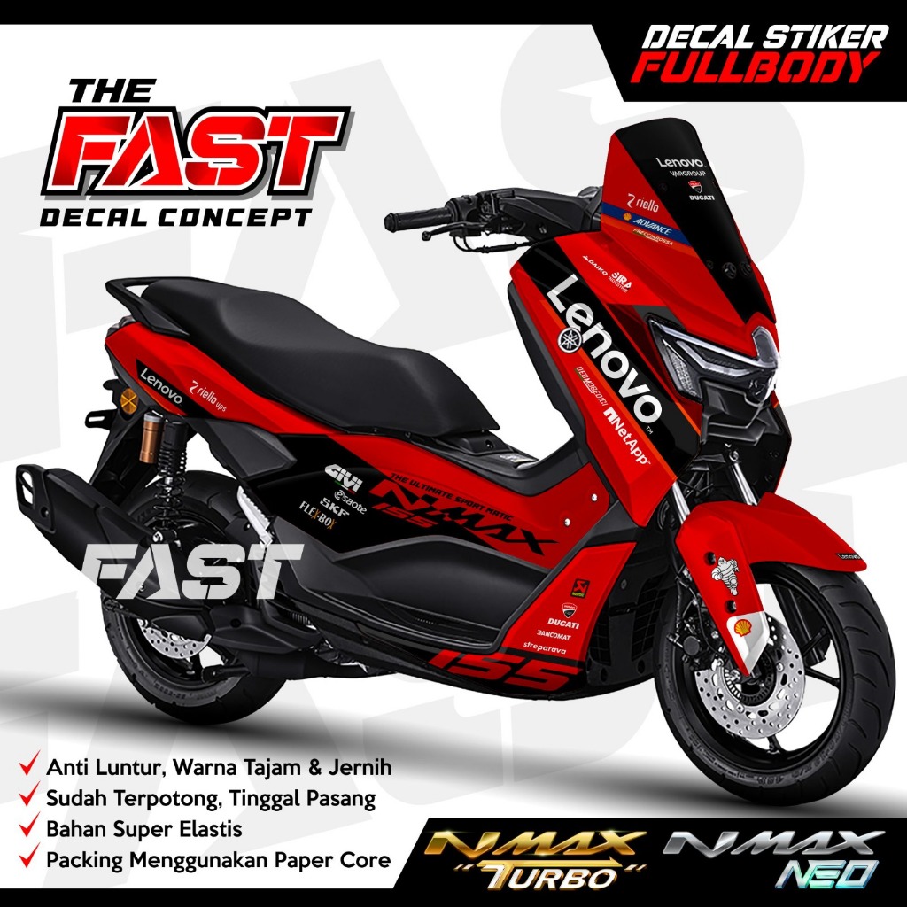 NMAX TURBO 2024 DECAL NMAX TURBO-NEO 2024 สติ๊กเกอร์เต็มตัว LENOVO MOTIF